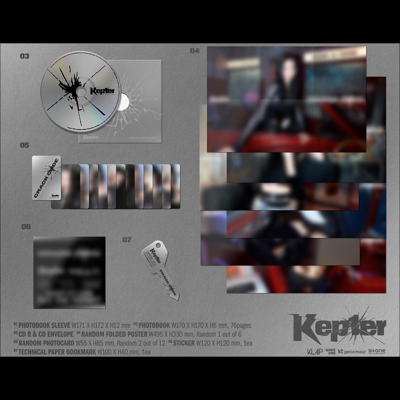 (SET) Kep1er - CRACK CODE 8th Mini Album (LOCKED ver. / UNLOCKED ver.) + Free Gift