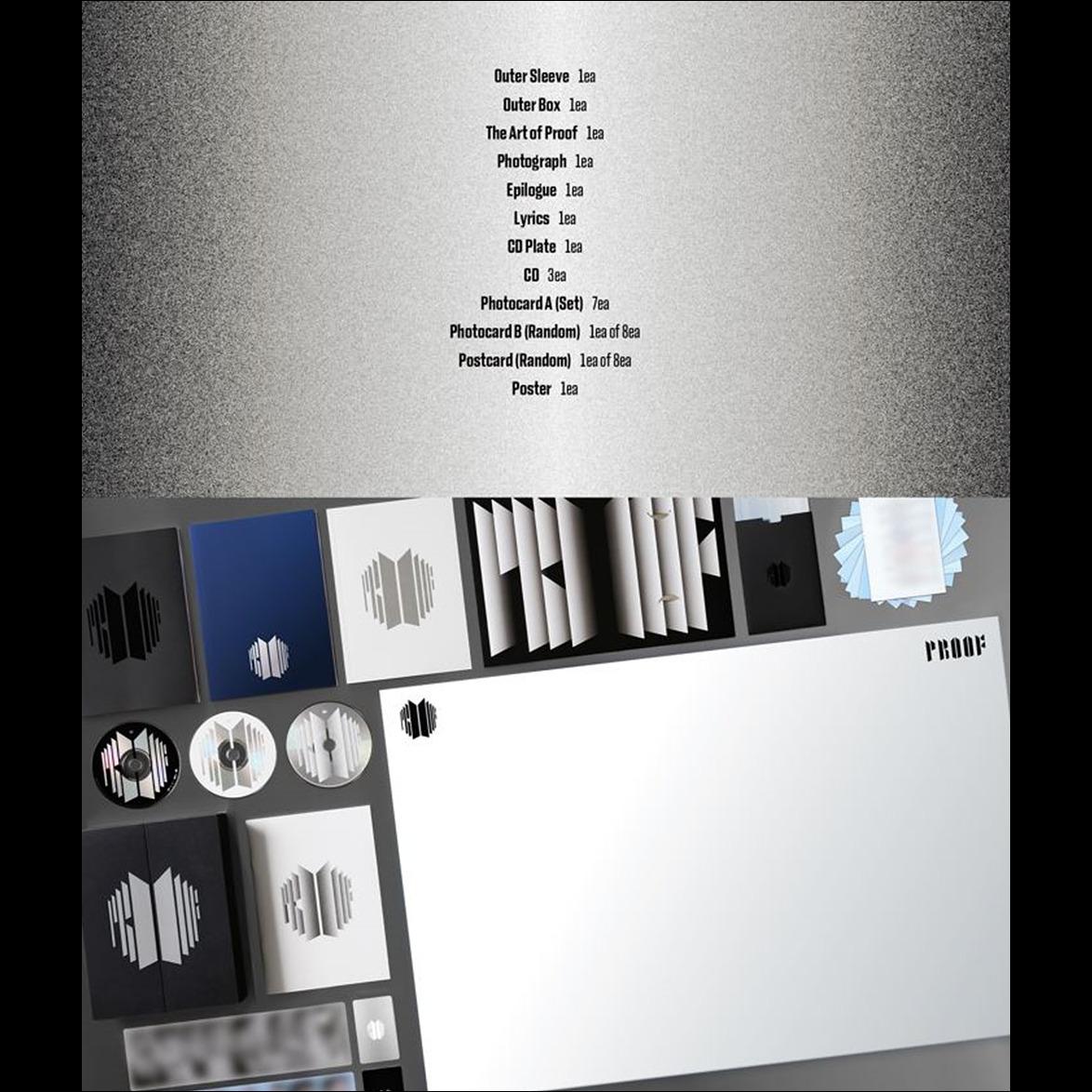 [Ready Stock/Poster option] BTS - Proof Standard Edition + Free Gift (fanmade photocard 1EA)
