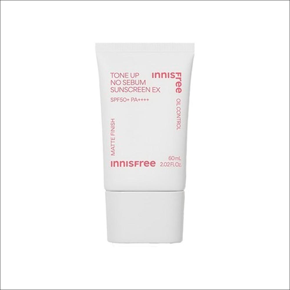 [Innisfree] Tone Up No Sebum Sunscreen EX SPF50+ PA++++ - Matte & Brightening Finish, 60ml | Olive's K-beauty