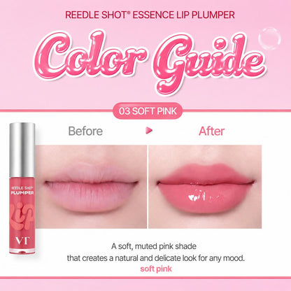 [VT] Reedle Shot Essence Lip Plumper 4ml (3 Types) | Micro-Stimulation Volumizing Lip Gloss, K-Beauty