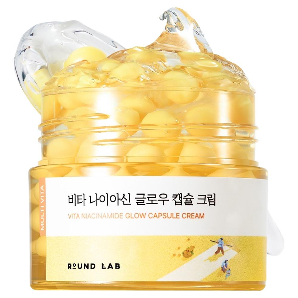 [Round Lab] Vita Niacin Glow Capsule Cream - Vitamin Tree Water & 5% Niacinamide Brightening Cream, 50ml | Olive's K-beauty