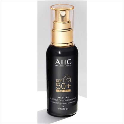 [AHC] Masters Soothing Outdoor Sun Spray SPF50+ PA++++ 55ml | Long-Lasting Waterproof Sunscreen Mist for Sports