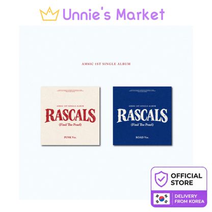[Pre-order] AM8IC - 1st Single Album [RASCALS (Find The Pearl)] PUNK Ver. / ROAD Ver. + Free Gift