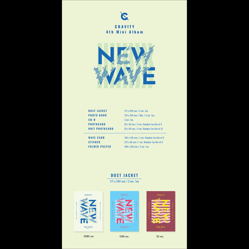 CRAVITY Album [NEW WAVE] (COME ver. / Find ver. / Us ver.)