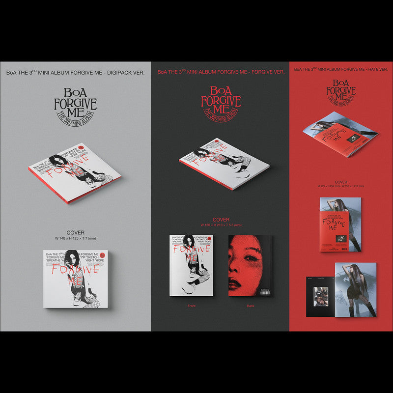 BOA [Forgive Me] Album(Digipack ver. / Forgive ver. / Hate ver.)