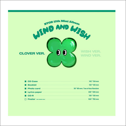 BTOB WIND AND WISH CLOVER Ver. 12th Mini Album