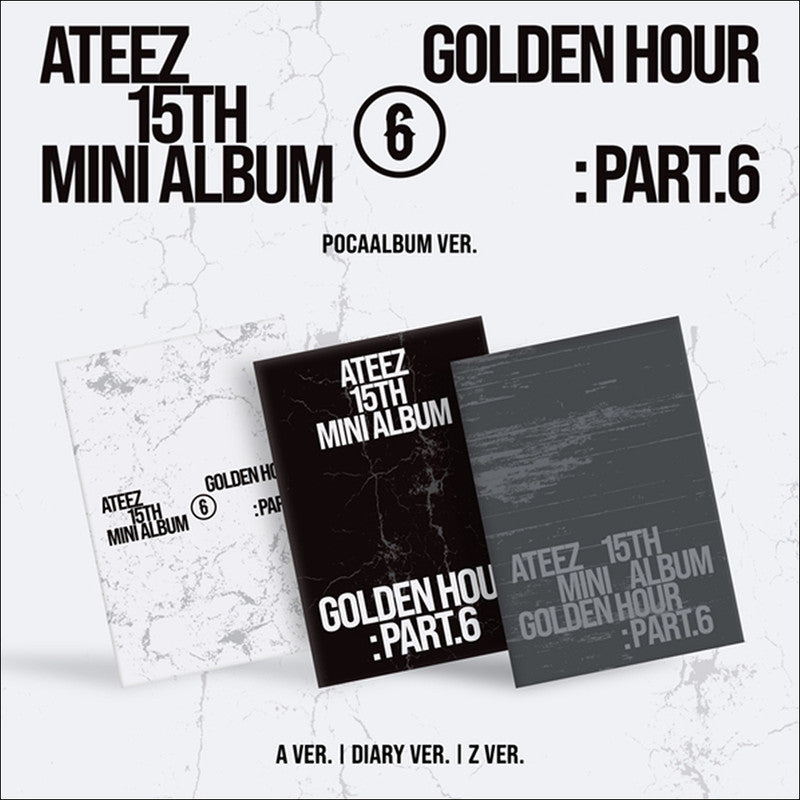 [Pre-order] ATEEZ 15TH MINI ALBUM GOLDEN HOUR Part.6 POCAALBUM Version K-pop Official Sealed Album + Free Gift