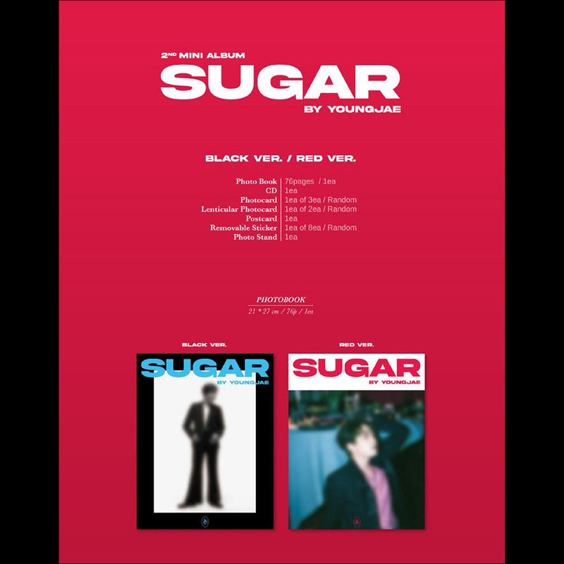 GOT7 YOUNGJAE [SUGAR] Album(BLACK VER. / RED VER.)