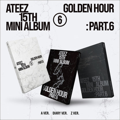 [Pre-order] [SET/SITE POB] ATEEZ 15TH MINI ALBUM GOLDEN HOUR Part.6 Official Sealed Album + Free Gift