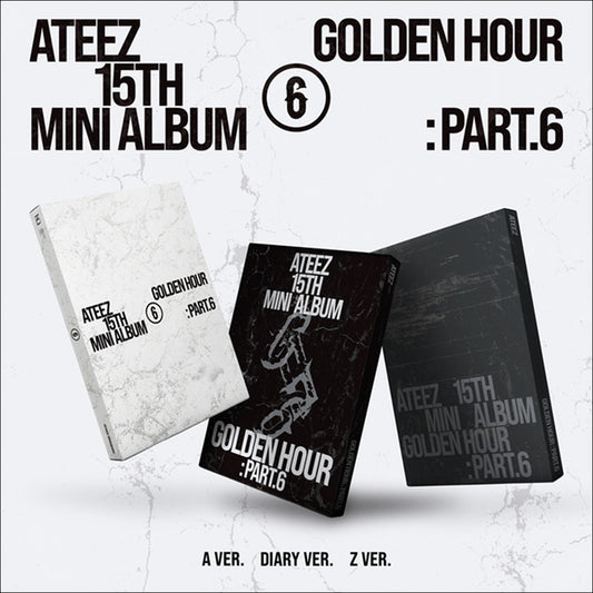 [Pre-order] [SET/SITE POB] ATEEZ 15TH MINI ALBUM GOLDEN HOUR Part.6 Official Sealed Album + Free Gift