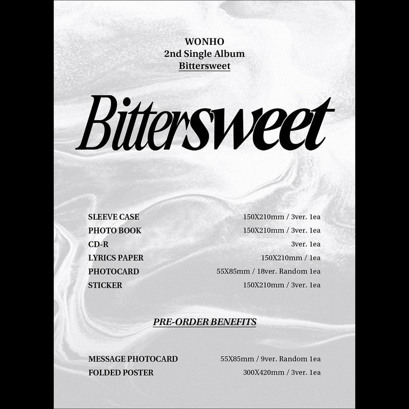 WONHO Bittersweet 2nd Single Album