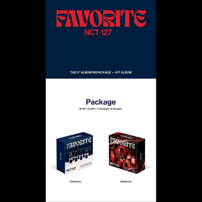 NCT 127 [Favorite] 3rd Repackage Album Kit Ver.(Random)