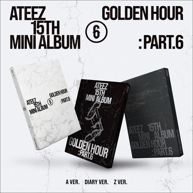 [Pre-order] [SITE POB] ATEEZ 15TH MINI ALBUM GOLDEN HOUR Part.6 Official Sealed Album + Free Gift