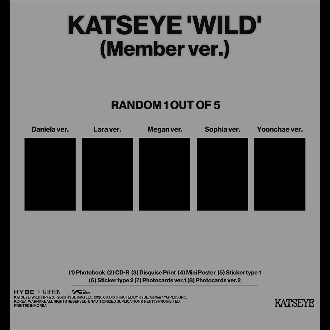 [Pre-order] [WEVERSE SHOP POB] KATSEYE [WILD] Member ver. + Free Gift