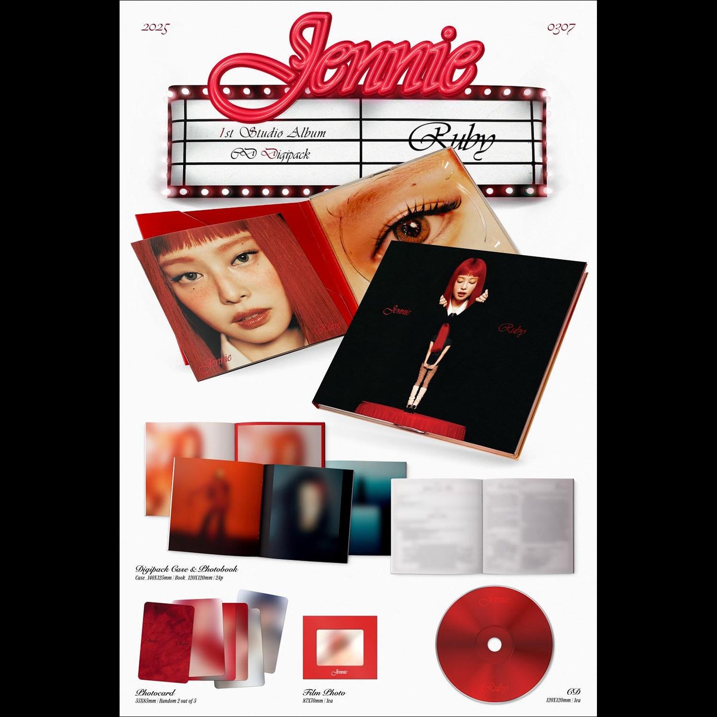 JENNIE (BLACKPINK) - Ruby CD Digipack / The 1st Studio Album