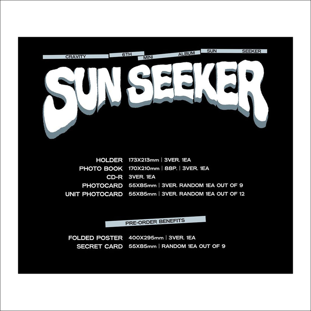 CRAVITY [SUN SEEKER] (PACER VER. / SEEKER VER./ CATCHER VER) Album