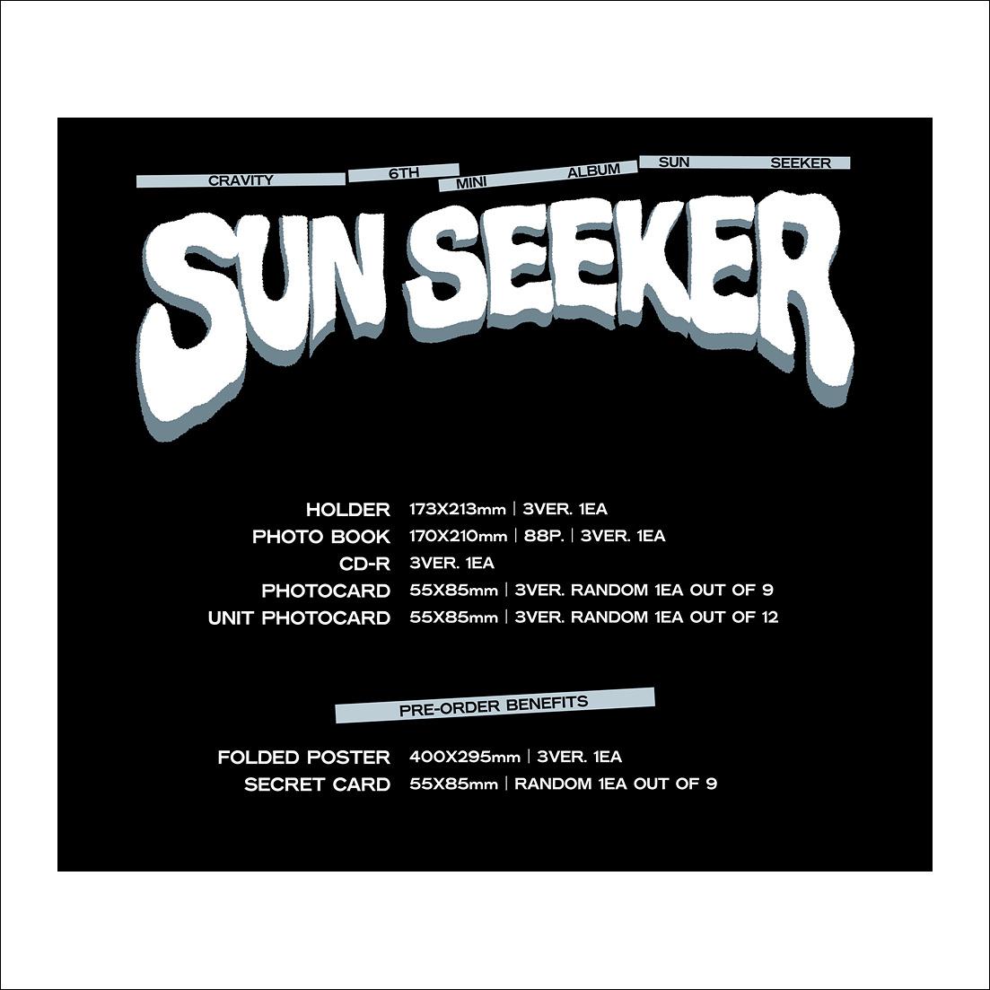 CRAVITY [SUN SEEKER] (PACER VER. / SEEKER VER./ CATCHER VER) Album