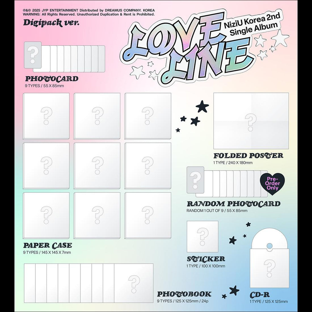 NiziU - LOVE LINE Digipack ver. / Korea 2nd Single Album