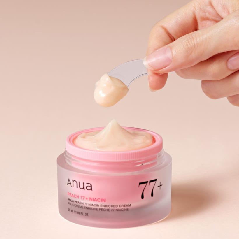 [Anua] Peach 77 Niacin Enriched Cream 50ml | Glass Skin Peach Collagen Hydrating Glow Cream, K-Beauty