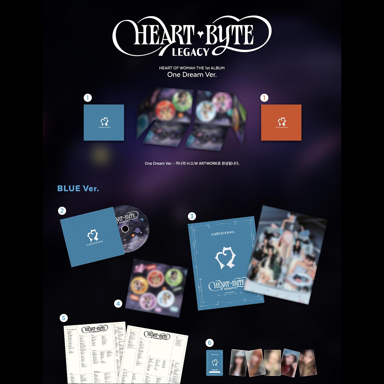 HEART OF WOMAN [Heart Byte  LEGACY] THE 1st ALBUM (One Dream ver.) + Free Gift