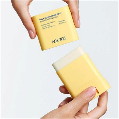 [AGE20's] Mela Defense Sun Stick 20g - SPF50+ PA++++, Dark Spot Care & No-Sebum Matte Finish, Brightening Sunscreen Stick, K-Beauty