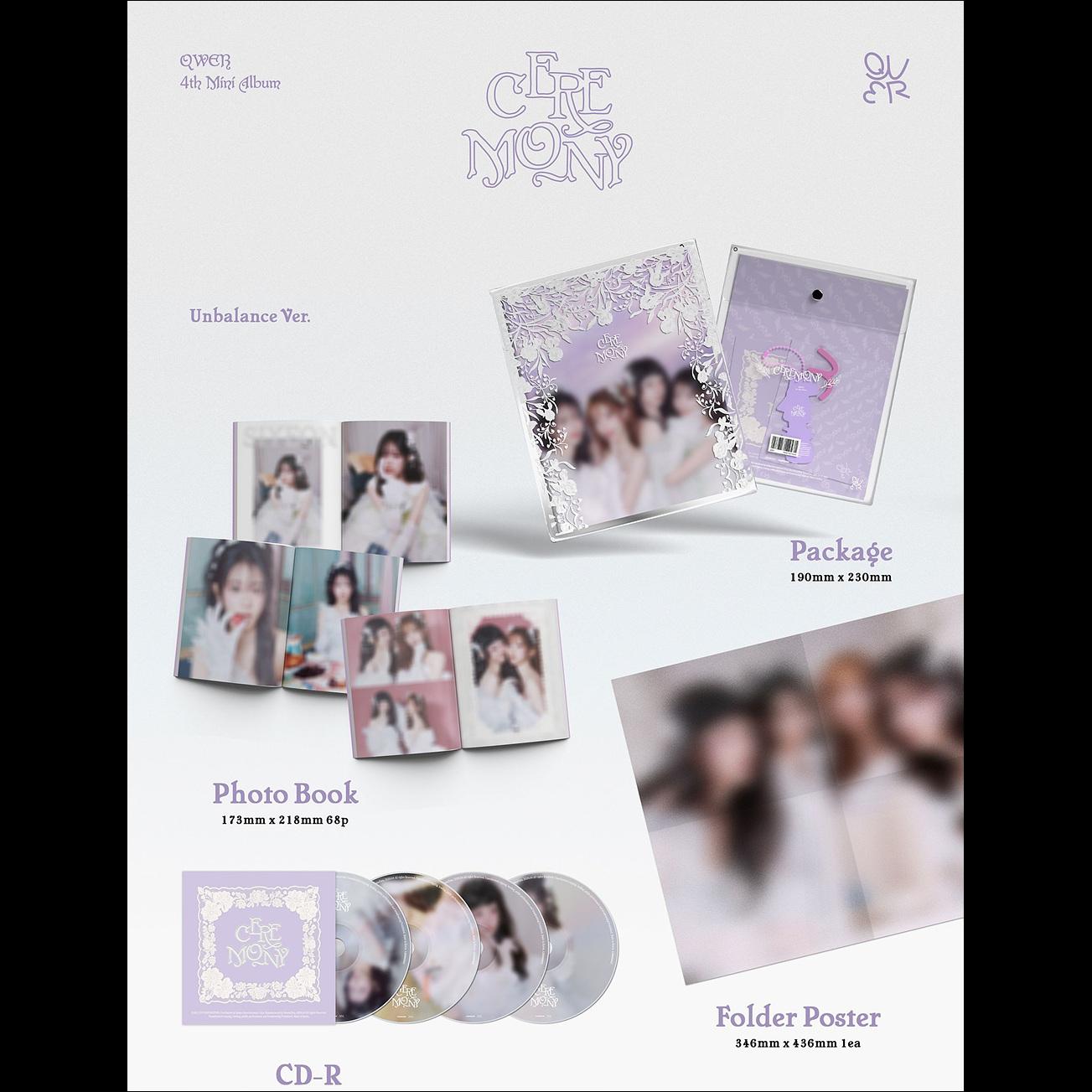 QWER [CEREMONY] (Unbalance Ver. / Graduation Ver.) / 4th Mini Album + Free Gift