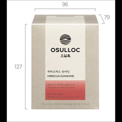 OSULLOC Hibiscus Sunshine Blended Tea Caffeine-Free Sweet Fruit Herbal Tea Bags 20g