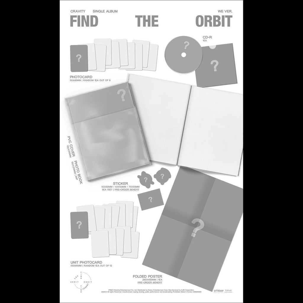 [SET] CRAVITY [FIND THE ORBIT] Single Album (WE ver. / WHO ver. / ARE ver.)