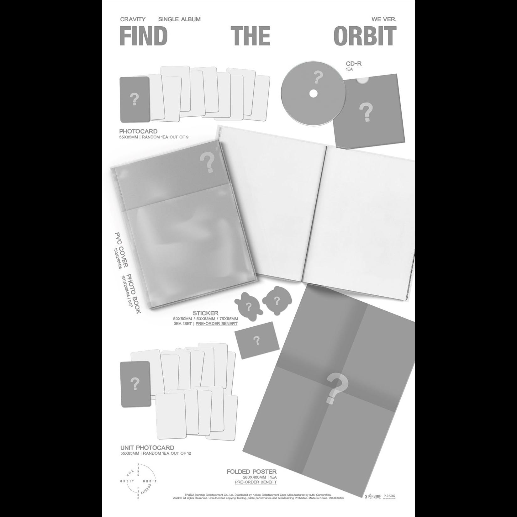 [SET] CRAVITY [FIND THE ORBIT] Single Album (WE ver. / WHO ver. / ARE ver.)