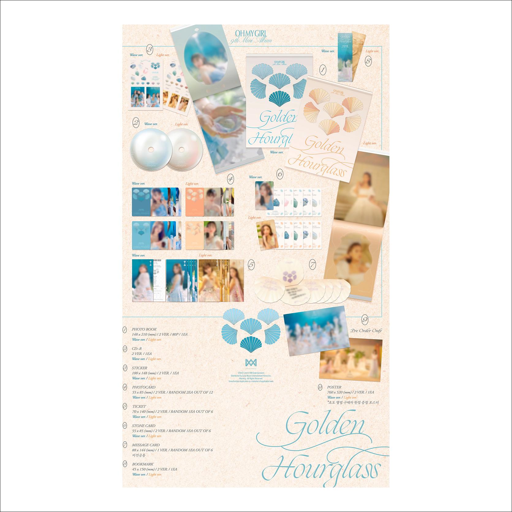 OH MY GIRL - Golden Hourglass Photobook Ver. Album + Free  Gift