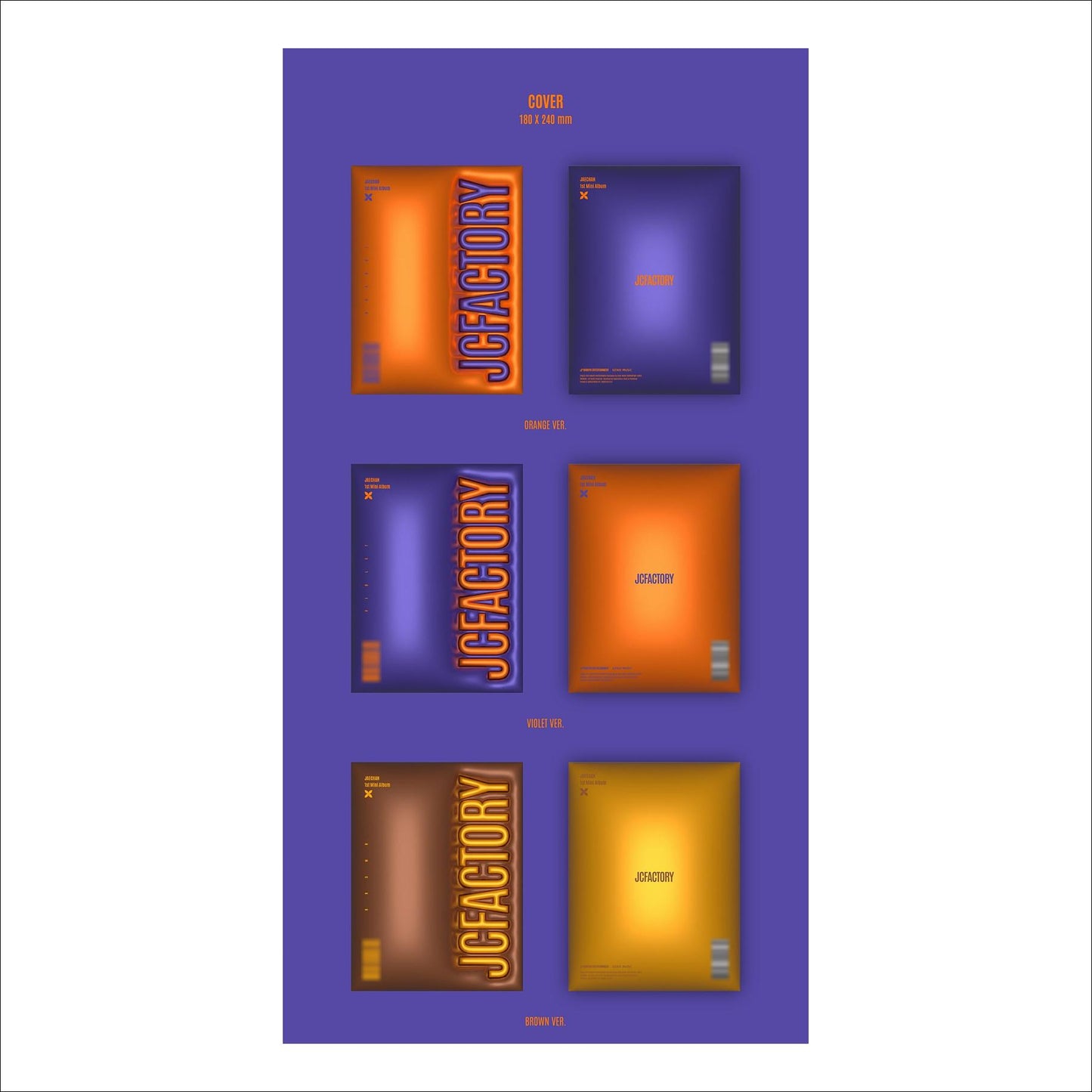 JAECHAN (DKZ) - JCFACTORY Album (ORANGE ver. / VIOLET ver. / BROWN ver.)