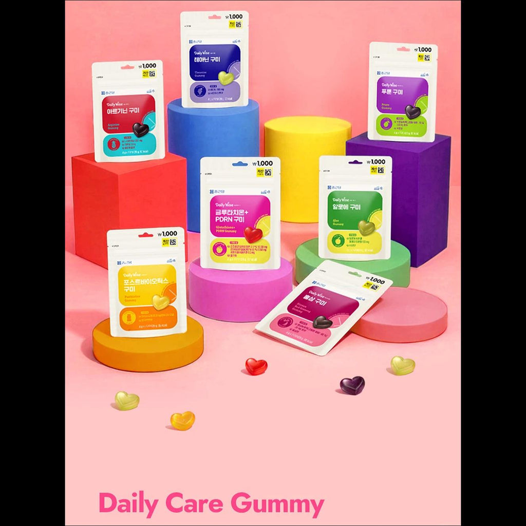[Chong Kun Dang] Daily Wise Glutathione PDRN Gummy 28g (7 Days) - Skin Radiance & Collagen Boosting Heart-Shaped Chews, Strawberry Flavor, K-Beauty