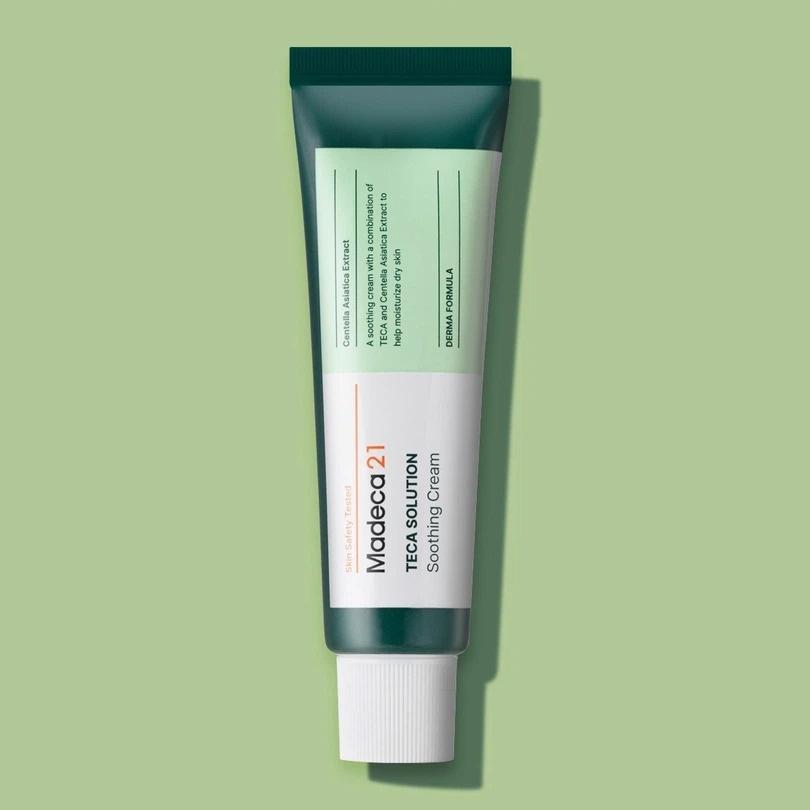 [MADECA21] TECA Solution Soothing Cream - Deep Hydrating Calming Facial Cream by Dongkook Pharm, 50ml | Olive's K-beauty