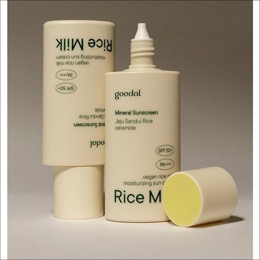 [Goodal] Vegan Rice Milk Moisturizing Sun Cream SPF50+ PA++++ - Gentle Hydration & Strong UV Protection, 50ml | Olive's K-beauty