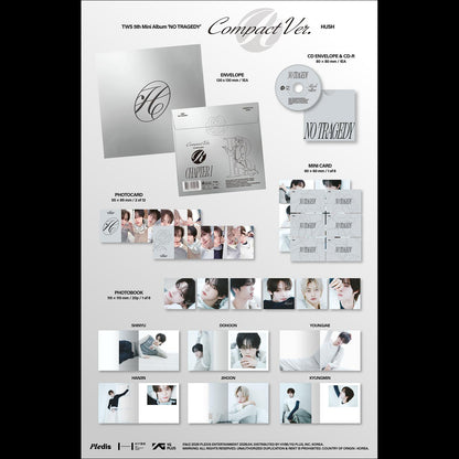 TWS 5th Mini Album [NO TRAGEDY] COMPACT Ver. (HUSH) + Free Gift