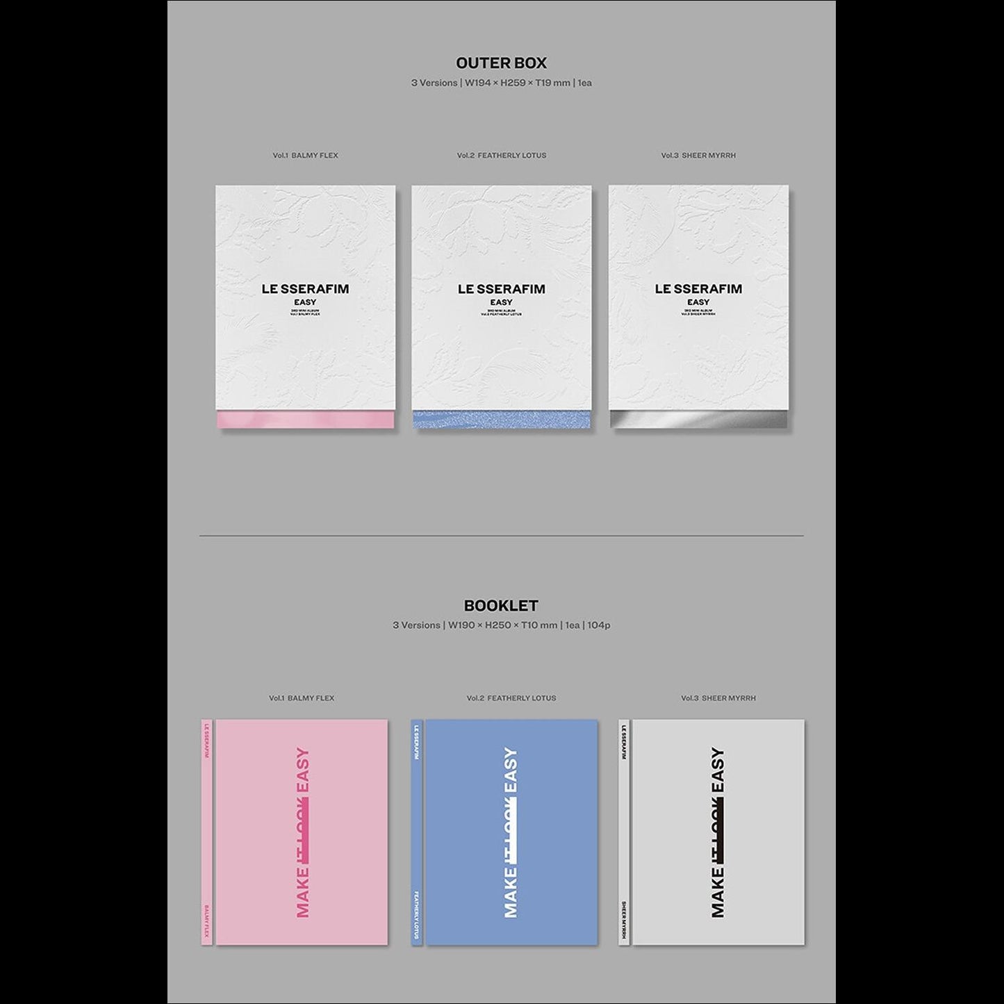LE SSERAFIM [EASY] 3rd Mini Album