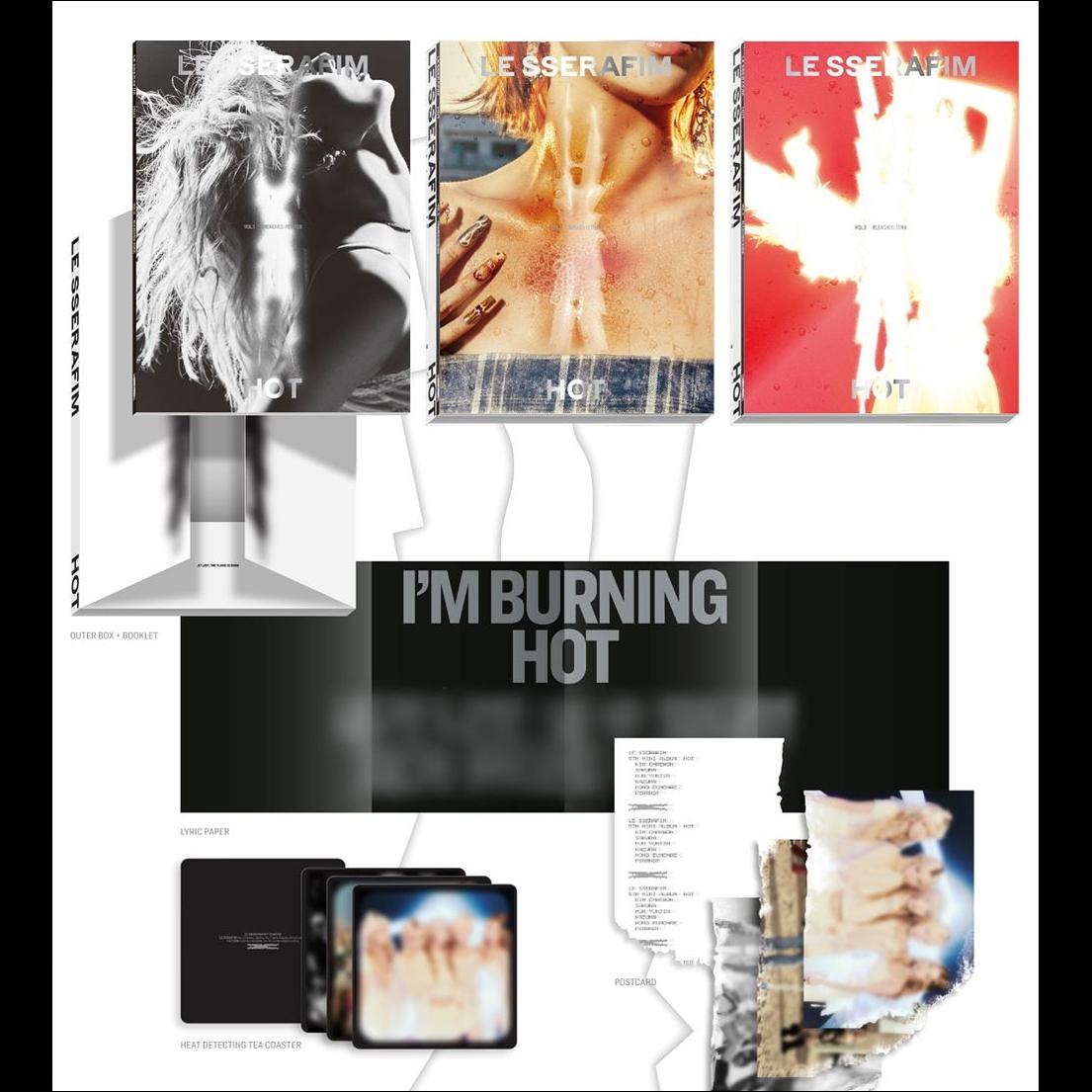 [SITE POB] LE SSERAFIM - HOT 5th Mini Album