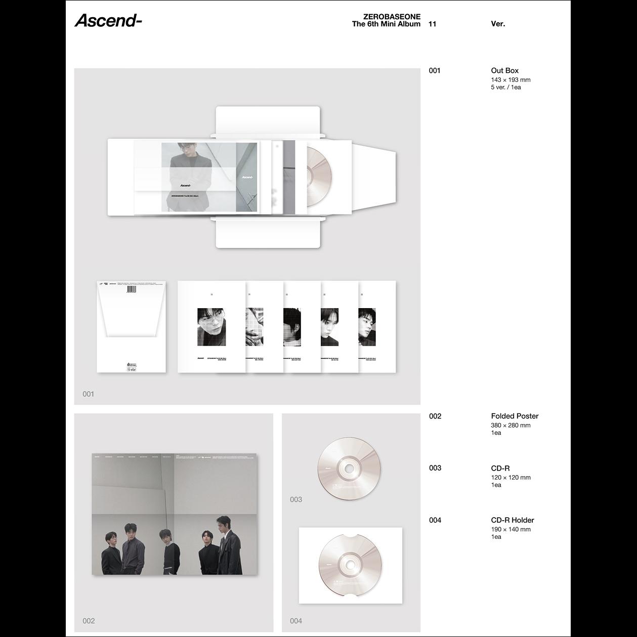 ZEROBASEONE The 6th Mini Album [Ascend-] 11 Ver. + Free Gift