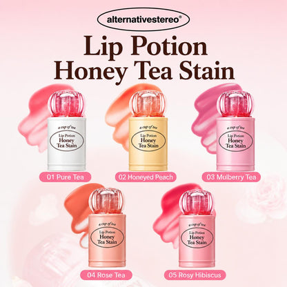 [Alternative Stereo] Lip Potion Honey Tea Stain - 5 Shades | Hydrating Honey Gloss Moisture Lip Stain