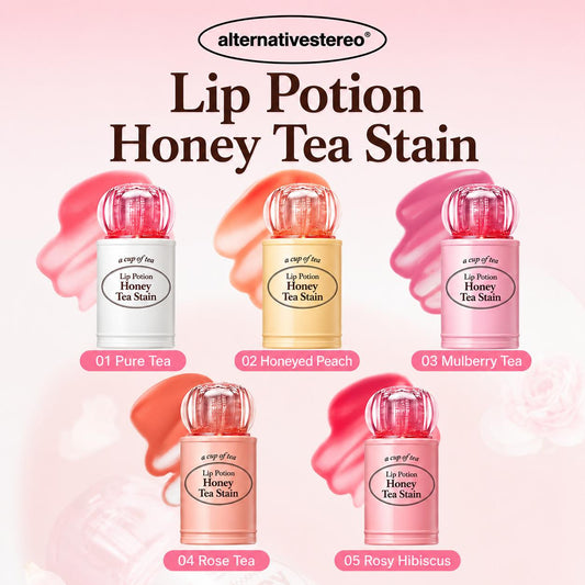 [Alternative Stereo] Lip Potion Honey Tea Stain - 5 Shades | Hydrating Honey Gloss Moisture Lip Stain