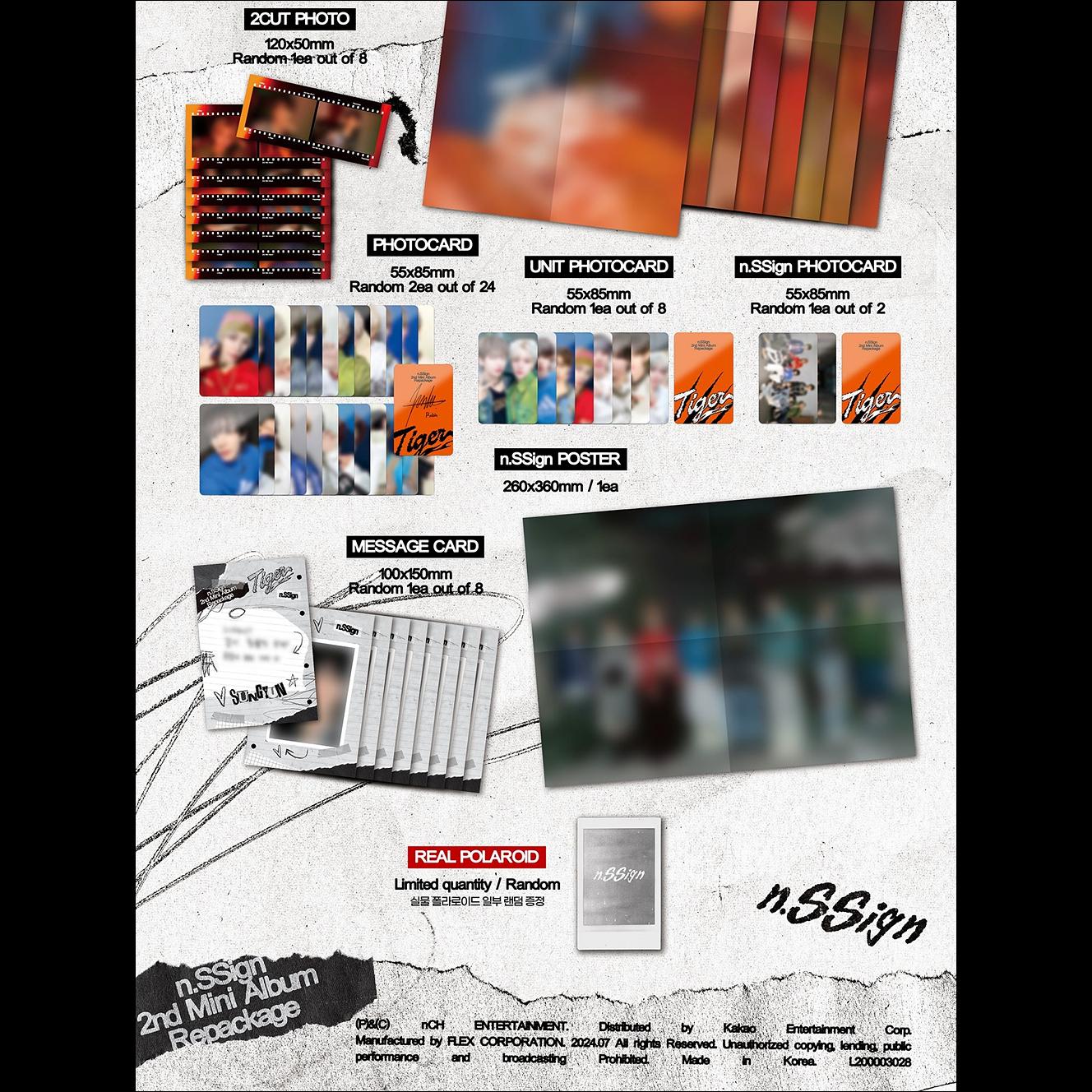 n.SSign ‘Tiger’ (Tiger ver. / New Flavour ver.) / 2nd Mini Album Repackage + Free Gift