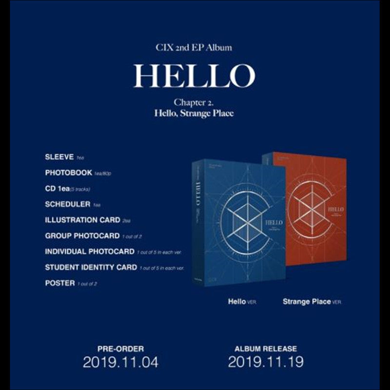 CIX Mini 2nd Album [HELLO Chapter 2. : Hello, Strange Place]