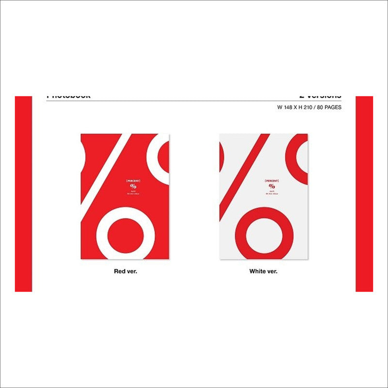 Apink - PERCENT (White / Red Ver.) / 8th Mini Album