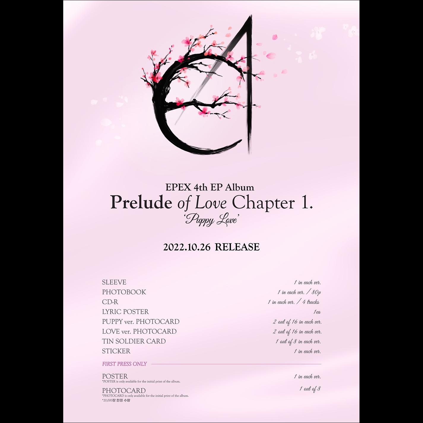 EPEX Prelute of Love Chapter 1. Puppy Love 4th EP Album