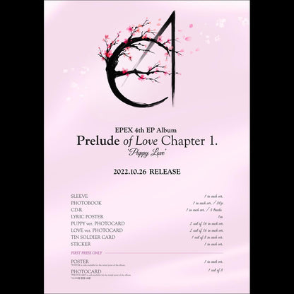 EPEX Prelute of Love Chapter 1. Puppy Love 4th EP Album