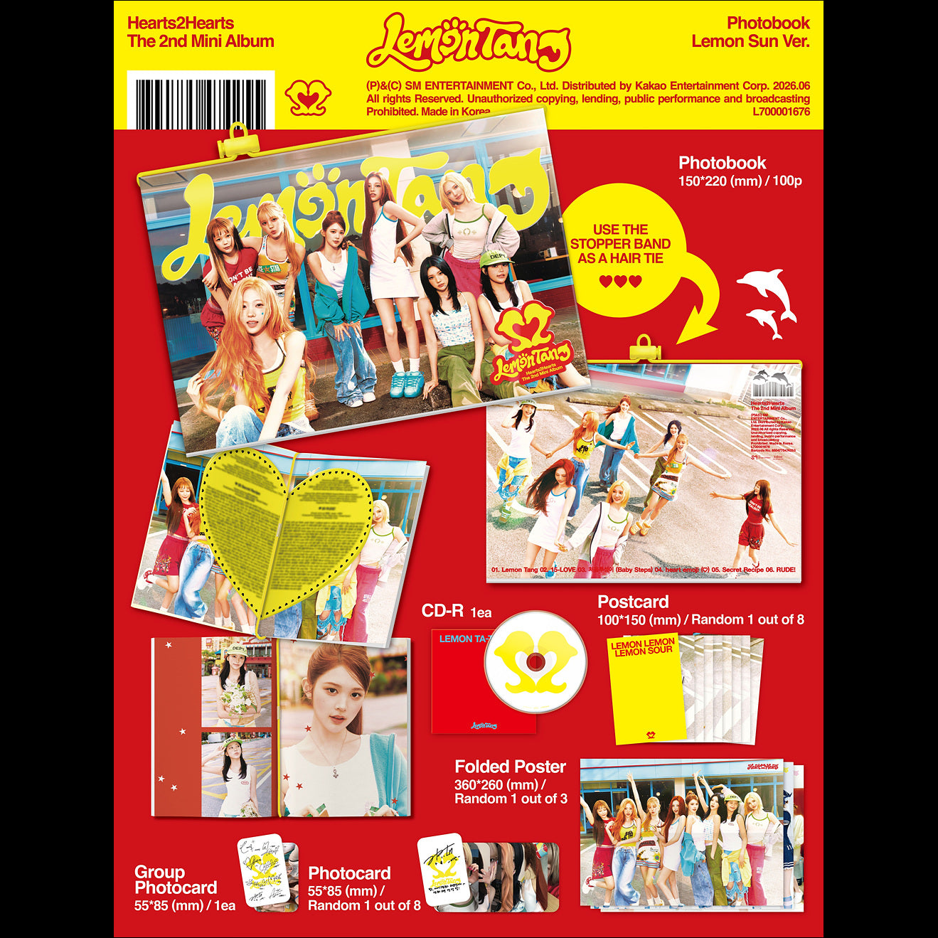 (Photobook Ver.) Hearts2Hearts [Lemon Tang] + Free Gift
