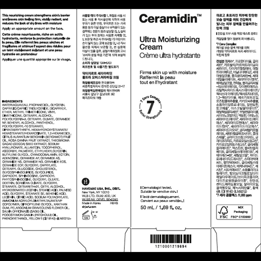 [Dr.Jart+] Ceramidin Ultra Moisturizing Cream 50ml - Extreme Barrier Repair, Deep Hydration for Very Dry Skin, K-Beauty Bestseller