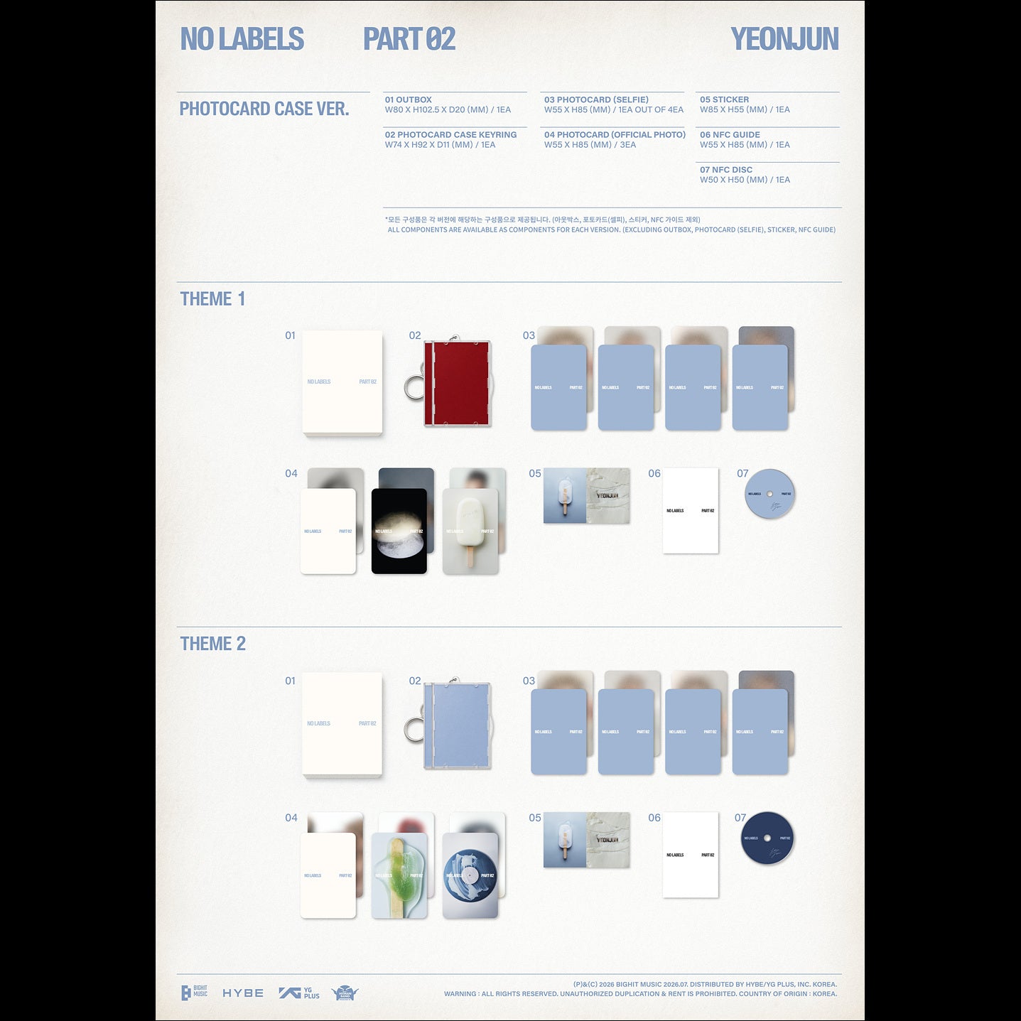 YEONJUN (TOMORROW X TOGETHER) [NO LABELS: PART 02] Photocard Case Ver. + Free Gift