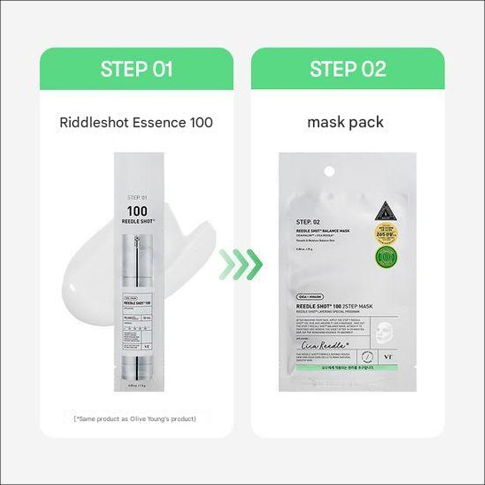 VT REEDLE SHOT 100 CICA X HYALON 2 STEP MASK (10pcs, 20pcs)