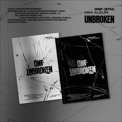 ONF [UNBROKEN] 9th Mini Album (SILENCED / NO RETREAT VER.) + Free Gift